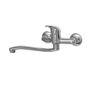 Tap Sink Mixer Wall Type BluTide Mixed Loop with Swivel Spout Chrome (100mm-200mm offset)