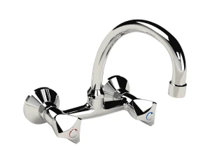 Tap Sink Mixer Wall Type Cobra Carina Original with Swivel Spout Chrome