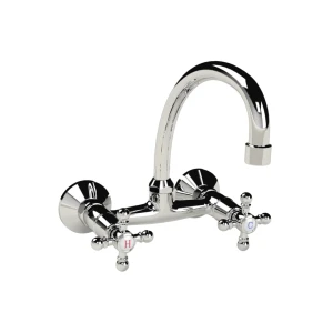 Tap Sink Mixer Wall Type Cobra Roma Original Chrome