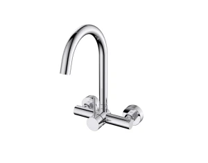 Tap Sink Mixer Wall Type Cobra Tigris Chrome with High Swivel Spout