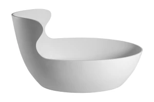 Bath Freestanding Oval Dado Ulia Magnolia 1605mmx960mmx940/500mm Pearl White