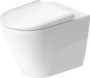 Toilet Floor Standing Duravit D-Neo Rimless 370mmx480mm for Horizontal Outlet White Alpin (Pan Only)