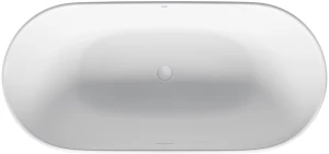Bath Freestanding Oval Duravit Luv 1800mmx850mm with Waste and Overflow White Alpin