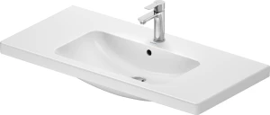 DURS-23991000002 Basin Vanity Duravit D-Code Rectangular 1000mm (L) x 480mm (W) with One Tap Hole and an Overflow White Alpin (excl Tap)