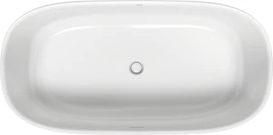 Bath Freestanding Oval Duravit Zencha 1800mm (L) x 900mm (W) x 600mm (H) White Alpin