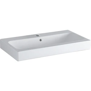 GEB-124075000 Basin Wall-Hung Geberit Icon Rectangular 485mm (L) x 750mm (W) x 155mm (H) with Tap Hole and Overflow White