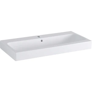 GEB-124090000 Basin Wall-Hung Geberit Icon Rectangular 485mm (L) x 900mm (W) x 160mm (H) with Tap Hole and Overflow White