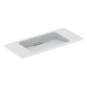 GEB-500_390_01_1 Basin Wall-Hung Geberit One 400mm (L) x 900mm (W) x 130mm (H) White With Bright Chrome Plate