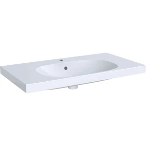 Basin Wall-Hung Geberit Acanto Rectangular 482mm (L) x 900mm (W) x 168mm (H) with Tap Hole and Overflow White