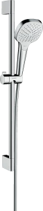 Rail Set Shower Hansgrohe Croma Select E Unica Vario Eco 650mm with White and Chrome Finish