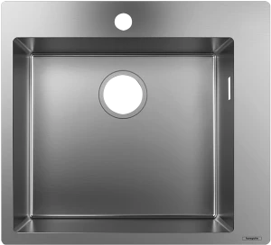 HG-43301800 Sink Drop-In Stainless Steel Hansgrohe S711-F450 Single Bowl 530mmx480mm (Excl. Manual Waste Set)