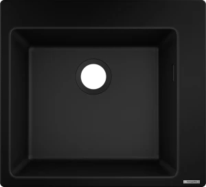 HG-43312170 Sink Drop-In Composite Hansgrohe S510-F450 Granite Single Bowl 560X510mm Graphite Black (Excl. Manual Waste Set)