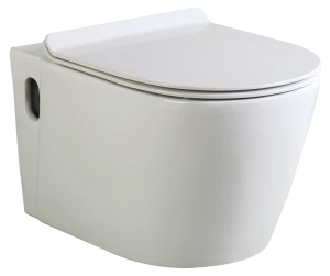 Toilet Pan Wall Hung Bijiou Amour White with Soft Closing Seat