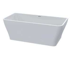 Bath Freestanding Rectangular Bijiou Lille 1700mm x 805 x 595mm Acrylic White
