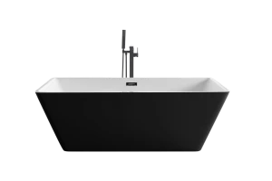 Bath Freestanding Rectangular Bijiou Alsace 1700mm (L) x 805mm (W) x 600mm (H) Acrylic Black