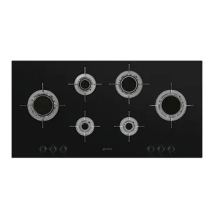 SMEG PVL6106CN DOLCE GAS HOB 100CM BLK GLASS
