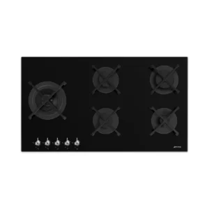 SMEG PVL675LCN DOLCE GAS HOB 75CM BLK GLASS