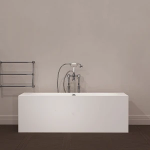 ROS-CMF293W Bath Freestanding Rossco Cube Rectangular 1800mm (L) x 800mm (W) x 600mm (H) White