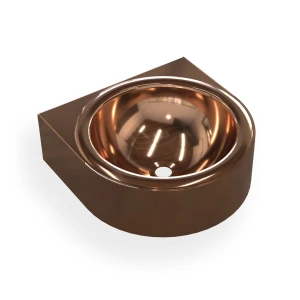 ROS-CPWM482 Basin Wall-Hung Rossco Metallic Copper Single Skin Round 450mm (L) x 480mm (W) x 160mm (H)