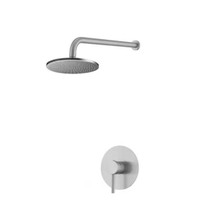 Shower Set Trendy Nicco with 200mm Shower Head, 400mm Arm and Concealed Mixer Brushed Nickel