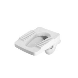 VAA-502300WH Toilet Floor Standing Vaal Oriental Squat Pan with Floor Grate & Raised Foot Tread White Only (Cistern and Flushpipe - Not Included)