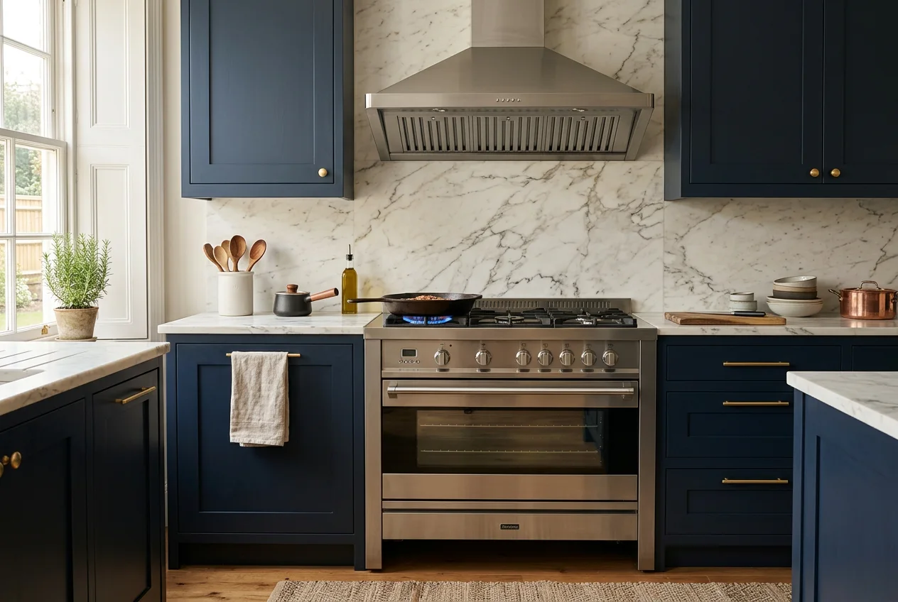 Freestanding range cooker with gas hob